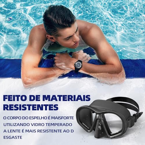 Máscara De Mergulho Snorkel Adulto Mascara Snorkel Oculos Kit Óculos de Mergulho