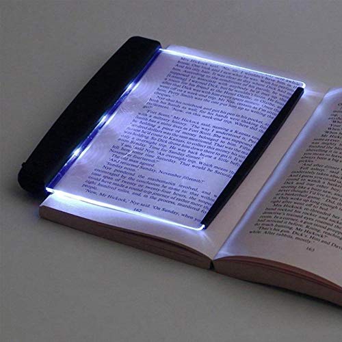 Luz para leer 2PS Placa plana LED Libro Luz portátil Protección para los ojos Lectura Lámpara de noche Regalo Novela y diseño elegante Proyector extensivo
