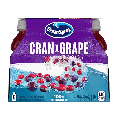 Image of Ocean Spray Cran-Grape Cranberry Grape Juice Drinks, 10 Fl Oz Bottles, 6 Count
