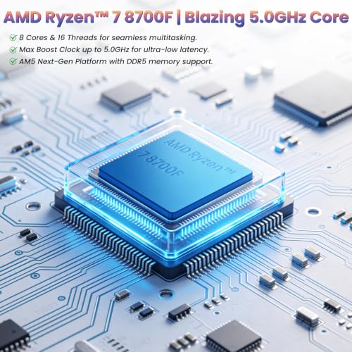 Image of LXZ Prebuilt Gaming PC Ryzen 7 8700F RTX 5060 16GB DDR5 1TB SSD