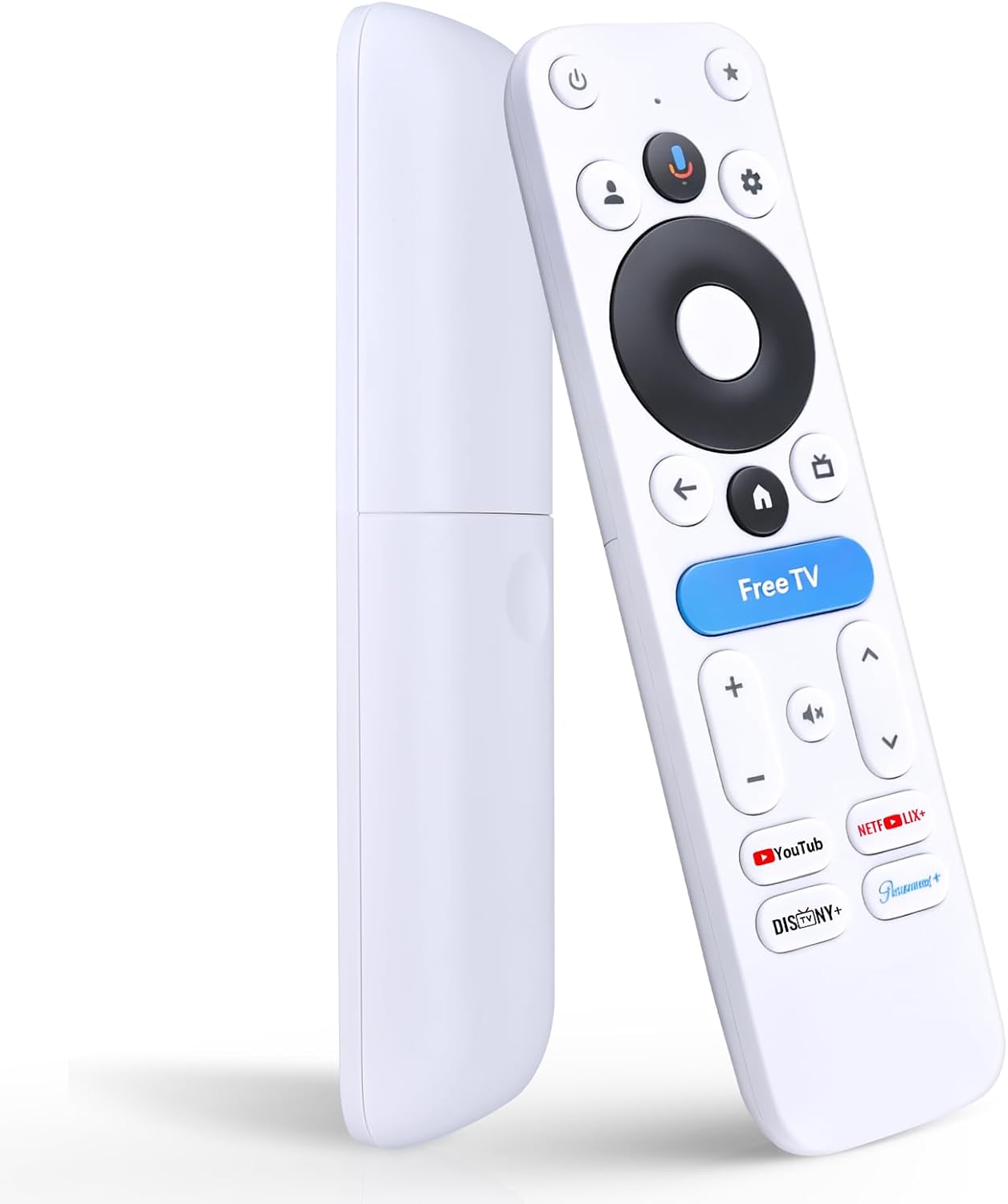Replacement Remote Control for Onn 4K Pro/Plus Steraming Device 100135769 (2024), Compatible with ONN Google TV 4K Pro/Plus Streaming Box, Voice Search, White