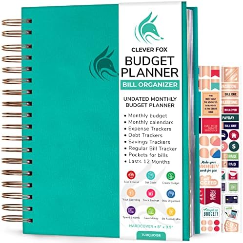Clever Fox Budget Planner & Monthly Bill Organizer with Pockets. Expense Tracker Notebook, Budgeting Journal and Financial Planner Budget Book to Control Your Money. Large Size  Purple