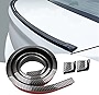 Ajxn Pack-1 Car Universal 4.9 Ft Carbon Fiber Pattern Rear Wing Decorative Strip, Spoiler Free-Punching Rubber Lip Sticker, Suitable for Tailgate, Roof, Bumper Scratch Protection (Carbon Fiber Black)