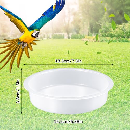 Opopark 4 Pcs Bird Water Bowl Replacement Transparent Bird Feeder Animal Lovers Garden Decoration Hanger Wildlife Feeding Station - Image 2