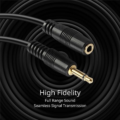 Cable de extensión mono Jack 3.5mm 15 FT miniatura 4