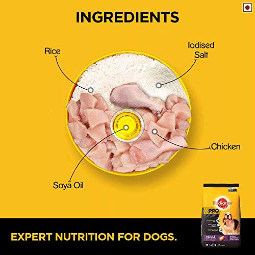 Image of Pedigree PRO Expert Nutrition Dry Food for Small Breed Adult Dogs (9 Months Onwards), Chicken Flavour, 1.2kg Pack