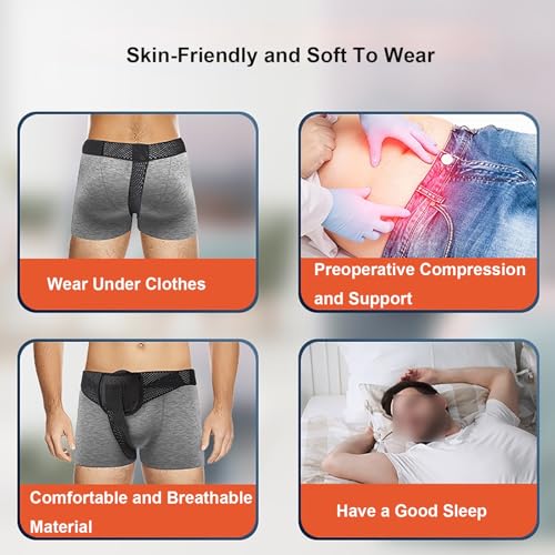 Faja para hernia inguinal para hombres y mujeres ajustable miniatura 4