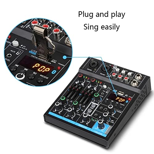 Console de mélange audio numérique de poche avec carte son intégrée et effets
