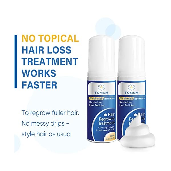 5% Minoxidil Foam for Men and Women Hair Loss Treatments, Hair Growth for Women and Men - Slows Hair Loss & Promotes Hair Regrowth For Thicker, Longer Hair 2.11oz 3 Pack
