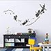 Wandaufkleber Peter Pan Fee Kinderzimmer kreative Aufkleber abnehmbare Vinyl Wandtattoo Wohnzimmer Schlafzimmer Wohnkultur Kunst Wandbild 100 * 55Cm