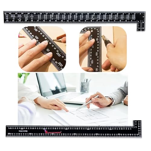 Image of Malfah L Square Ruler Aluminum Alloy Carpenter L Shape Angle Square Ruler,250 mm 600 mm MAF 400 MMX600 MM 16 inch X 24 inch