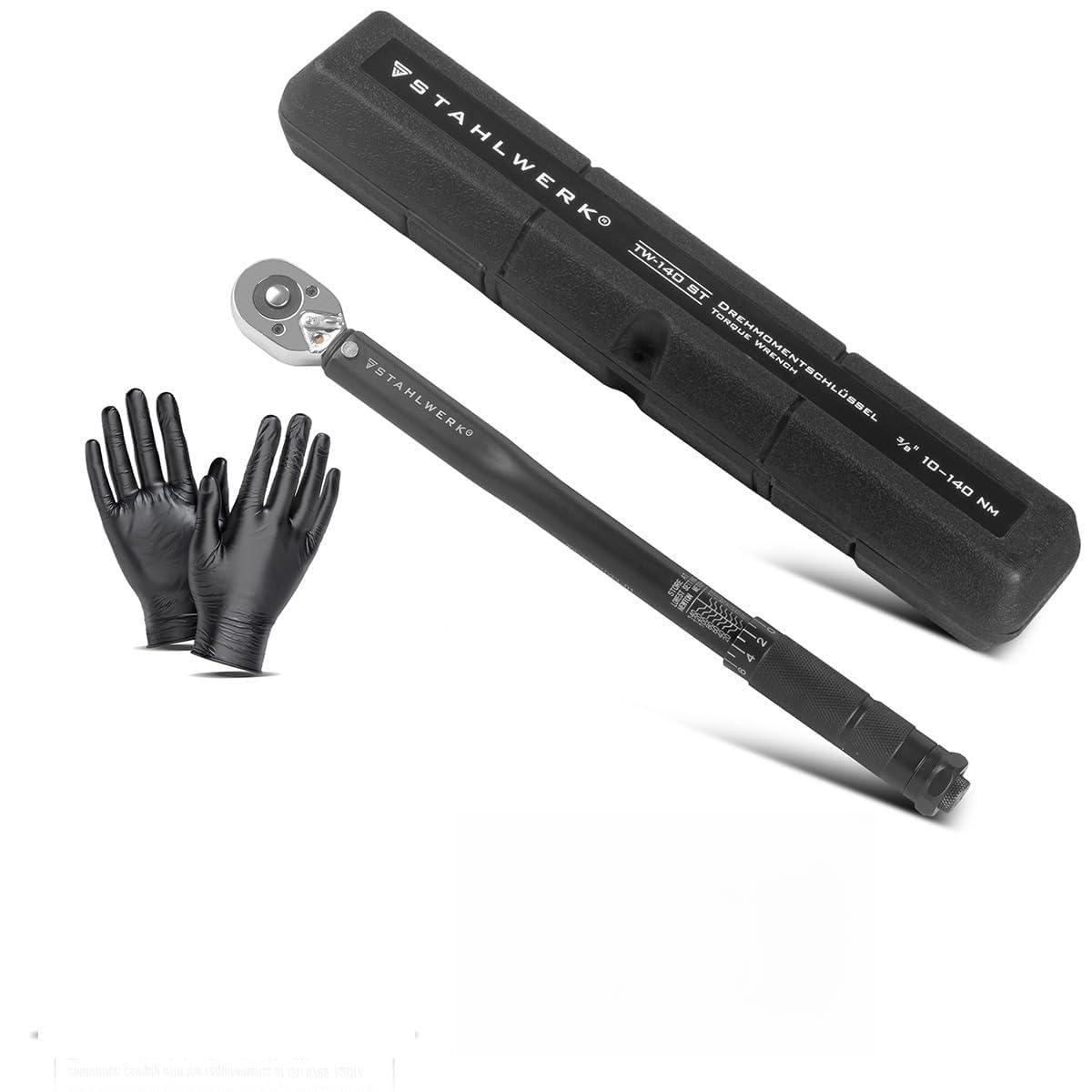 STAHLWERK Clé dynamométrique TW-​140 ST 10-​140 Nm 3/​8" pouce cliquet réversible | Clé à cliquet | Cliquet avec échelle micrométrique