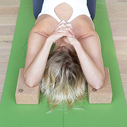 Yogateria Bloco Tijolo de Yoga Cortiça Natural Ecológico 220mm x 110 x 70mm 430g