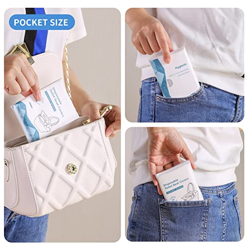 Vinonzi Disposable Toilet Seat Covers Flushable Paper thumb #2