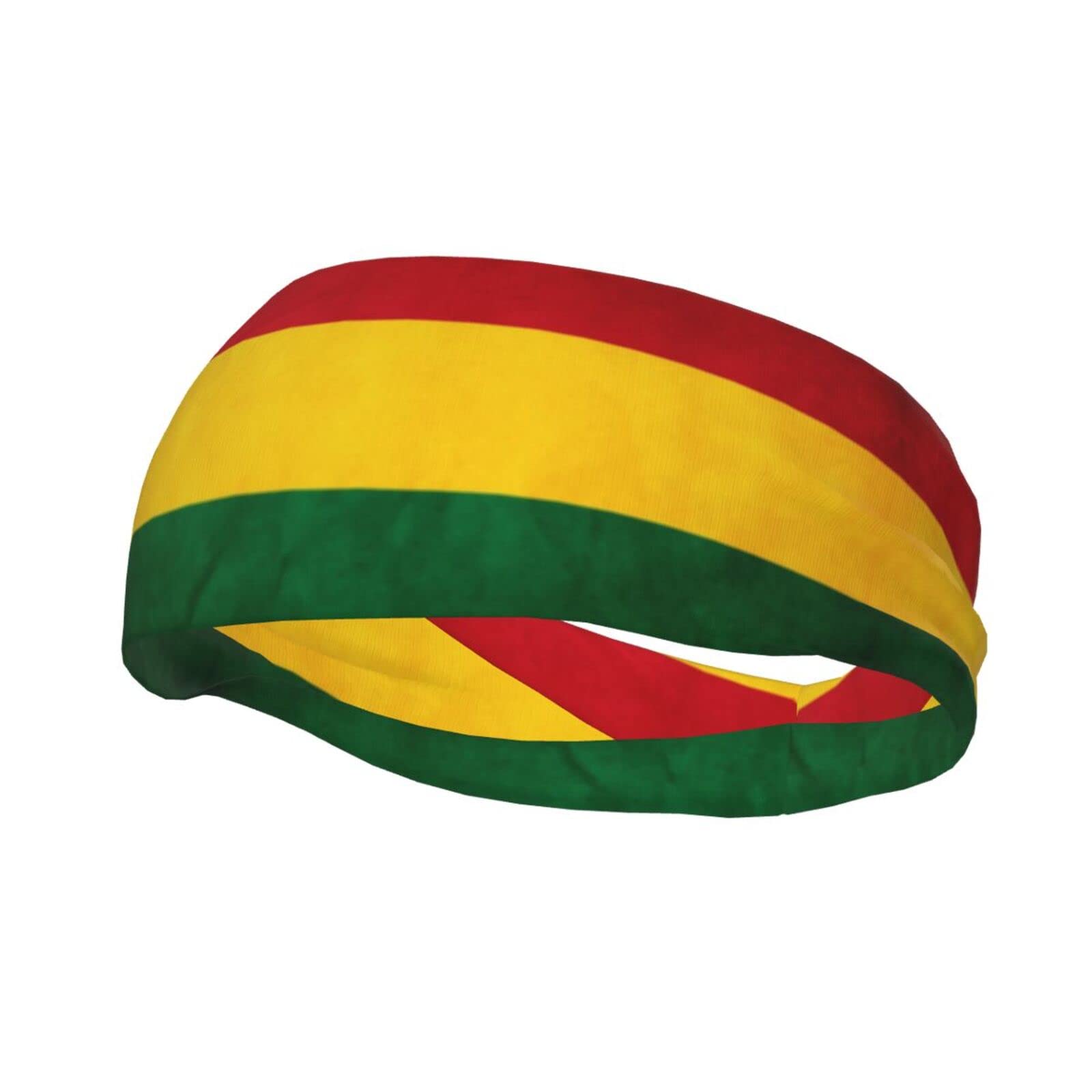 Reggae Rasta Flag Headbands Sweatband Sports Headband Moisture Wicking Workout Sweatbands for Men Women