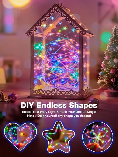 Image of 6Pack Fairy Lights with Timer, 7ft 20 LED Twinkle Light Battery Operated 3 Modes, Mini String Lights for Christmas Trees Wreath Party DIY Mason Jars Bottles Decor, Multi-Colored