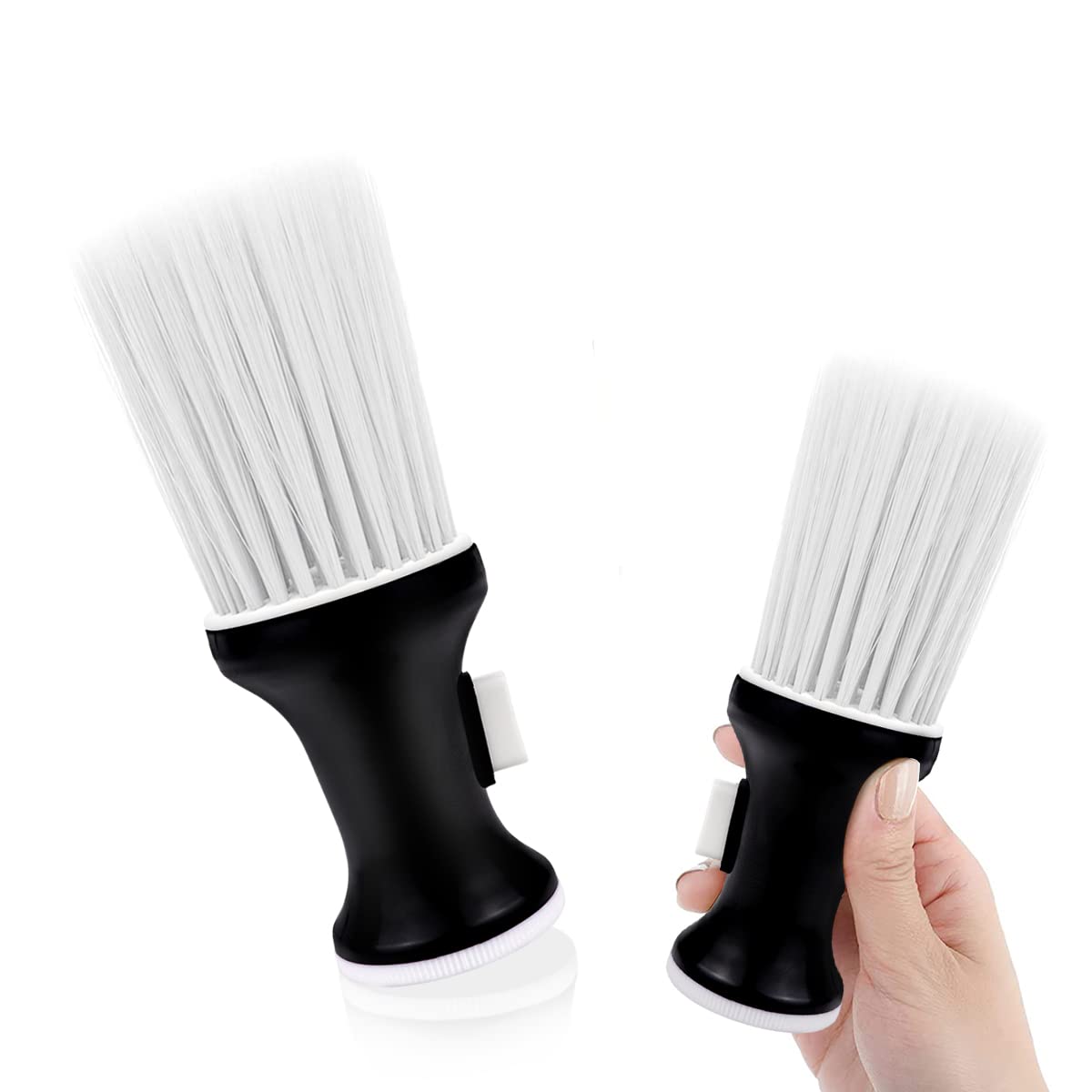 FERCAISH Cepillo de peluquero de pelo suave, cepillo de limpieza de doble función con un poder de limpieza suave y alto, cepillo de pelo para el cuello