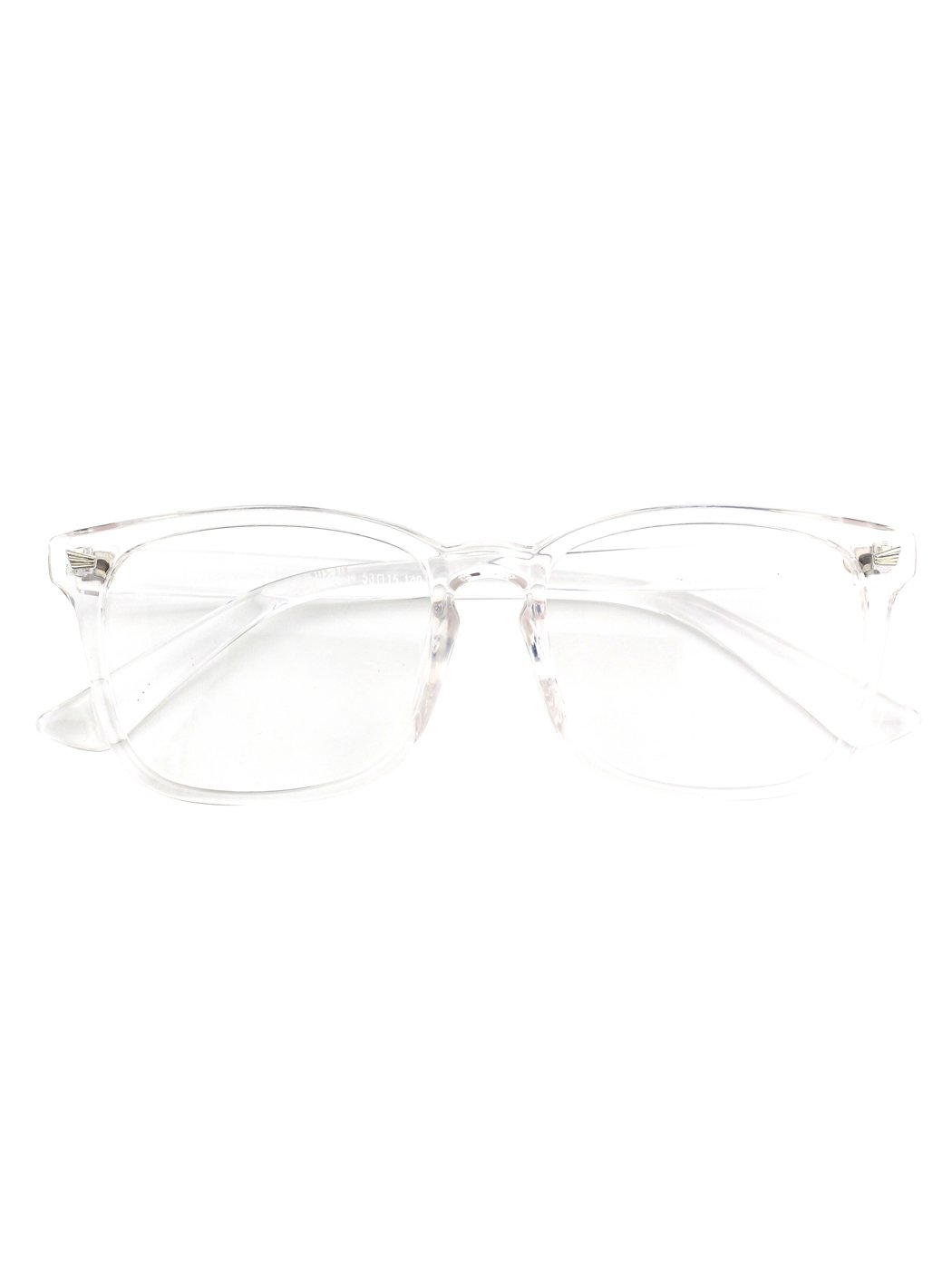 CGID Happy Store CN82 Large Oversized Bold Frame UV 400 Clear Lens Horn Rimmed Glasses,Transparent