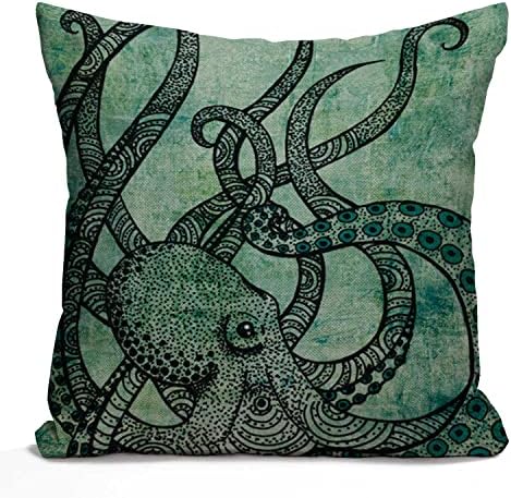 Tomda Mexican Floral Decorations Cushion Cover Ethnic Art Birds and Paisley Flowers Farmhouse Decor Throw Pillow Cases Pillow Cover 45x45cm 18x18 Inch Home Decoration