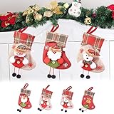 [Artesanía De Bordado]: Las medias de Papá Noel utilizan técnicas de bordado tradicionales, cuidadosamente cosidas, apariencia exquisita, mano de obra exquisita y sorprendente.