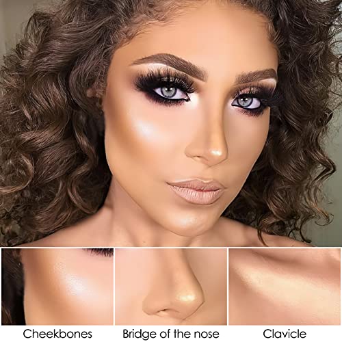 Focallure 2 Pcs Mineral Cream Contour Stick,Moisturize Highlighter And Bronzer Pen,Non Stick Face Brightens & Shades Pencil,Long Lasting & Smooth Gliding Face Illuminator Makeup (Medium-Warm) #TOP3