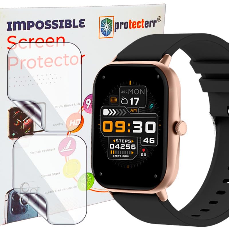 Image of Screen Protector Guard For Fire Boltt Ninja Call Pro Max (2.01 inch inch) Smartwatch (2 pack) - 9H Hardness, Unbreakable (NOT A TEMPERED GLASS)