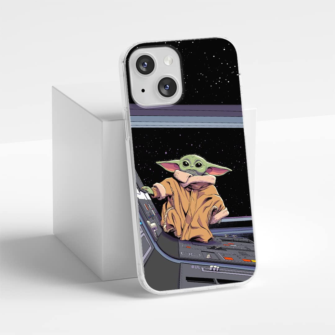 Ert Group custodia per cellulare per Iphone 13 originale e con licenza ufficiale Star Wars, modello Baby Yoda 005 adattato in modo ottimale alla forma