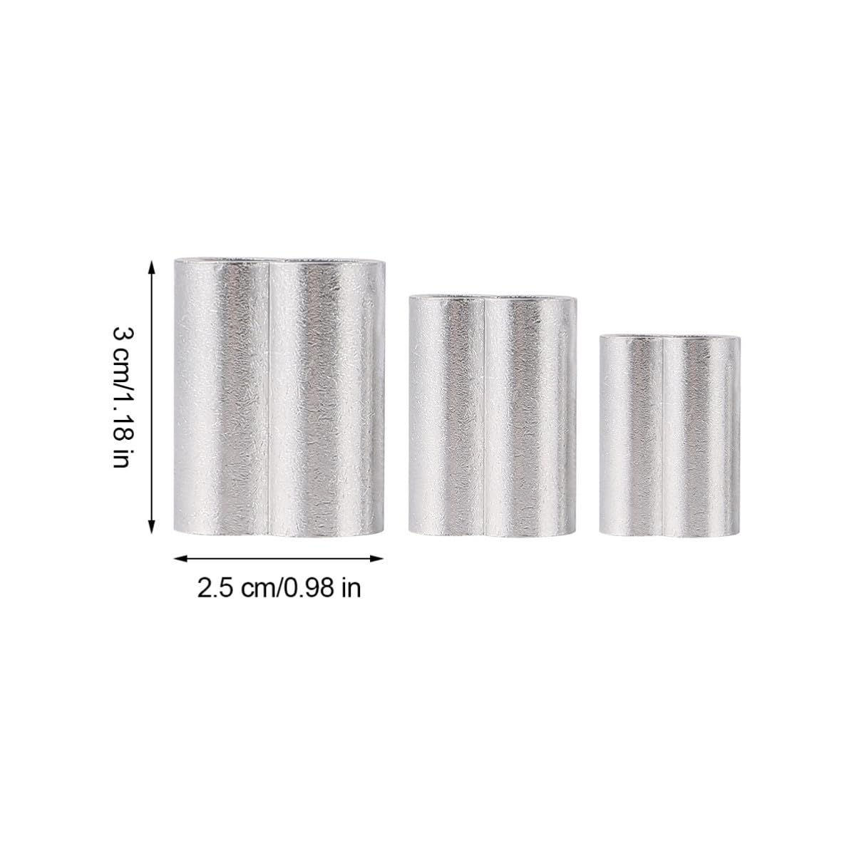 320 Pièces Manchons Doubles en Aluminium à Sertir pour Câble Acier Inoxydable, Légers et Résistants, pour Mariage et Travaux Agricoles