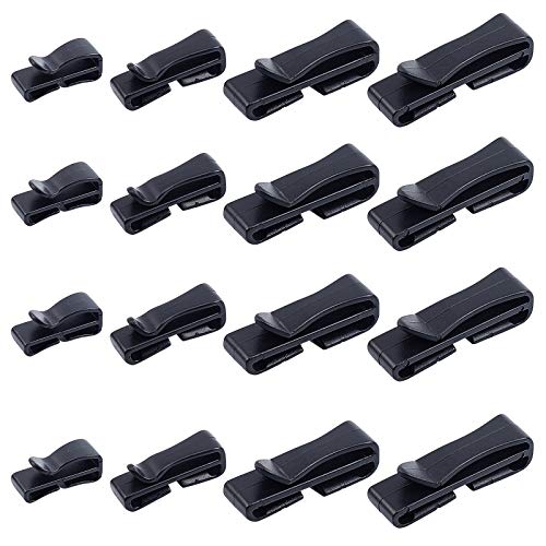 NBEADS 80 Stk. Gurtband-Endclip, 4 Size Adjust Keeper Schnalle Quick Slip Keeper Connect Schnalle Für Rucksack Einstellgurt