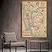 Produktbild TANYANG Vintage Subway Map, New York City, 1954 Antique Map Printed Canvas Poster Hd Print Wall Art Pictuer For Home Decor Frame Artwork 60X90Cm Kein Rahmen