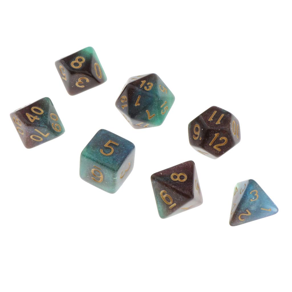 Furbabies 7/Set PVC Polyhedral Dice Set for D&D Dungeons and Dragons Game Toy Style 12