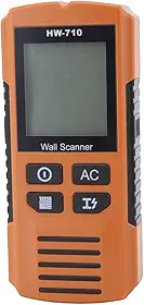 Scanner de parede 5 em 1 detector de metal com visor LCD, localizador multifuncional para fio CA de madeira, detecção de metais ferrosos não ferrosos de até 80 mm de profundidade