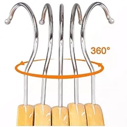 10 Cabides Com Presilha De Madeira Marfim Adulto