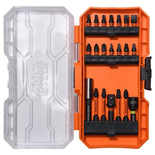 Klein Tools 33801B 21-Piece Impact Driver Bit Set, Impact-Rated Alloy Steel