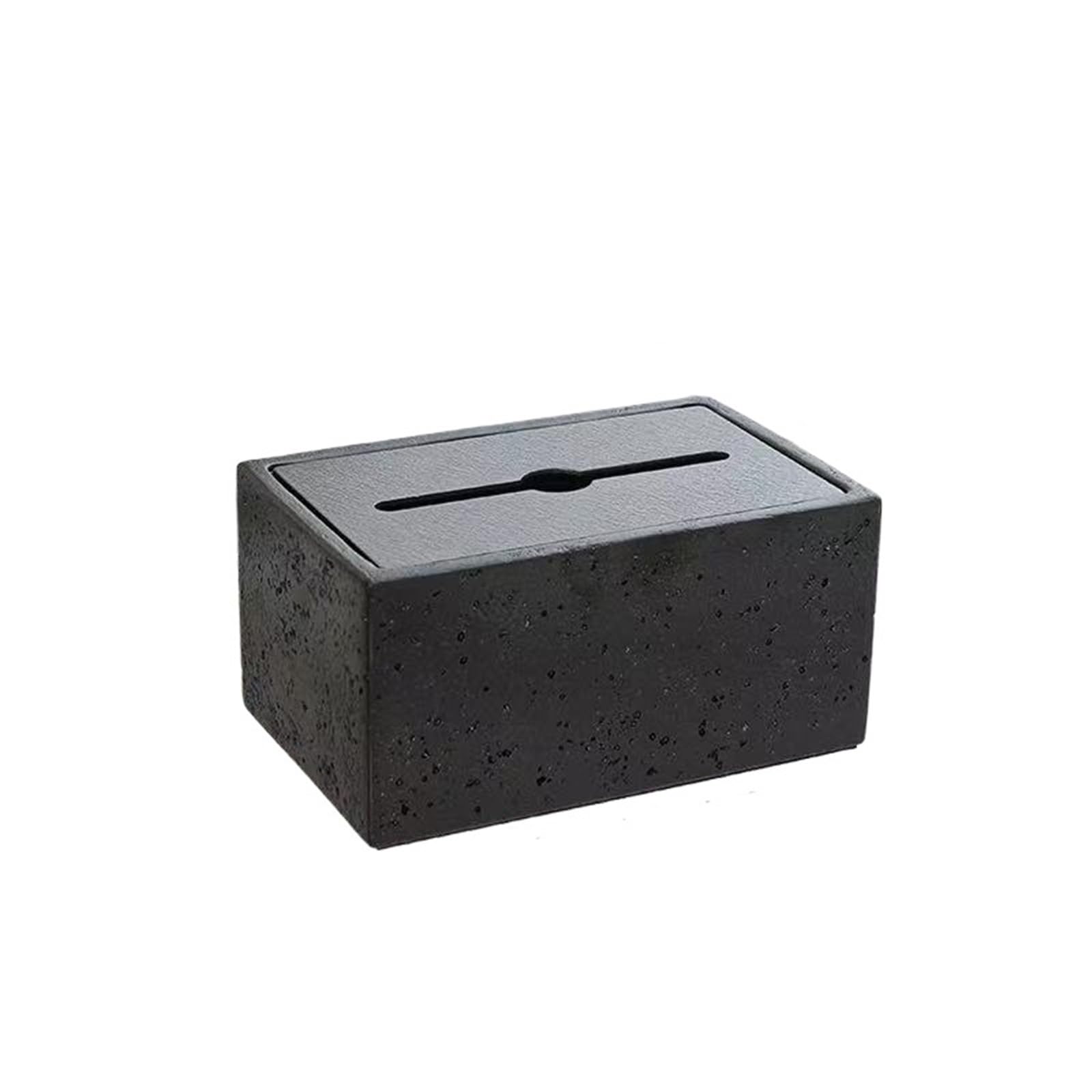 Tissue Case Creative Cement Desktop Tissue Box High-end Hotel Homestay Decorative Ornaments Tissue Dispenser(Black)