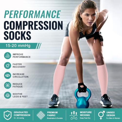 Image of 3 Pack Medical Compression Sock-Compression Sock For Women and Men Circulation -Best for Running,Nursing,Athletic Sports