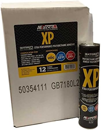 Case Of 12 Gator Block Bond XP Polyurethane Adhesive 10 oz