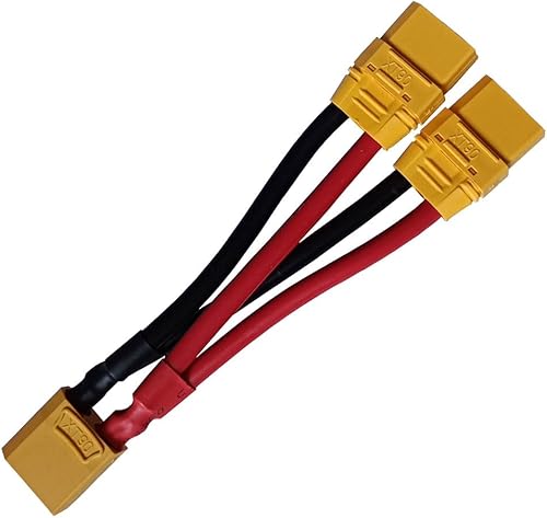 Miniatura 4 de 2 unidades de cable conector paralelo XT90 XT-90, divisor de enchufe calibre 10, cable Y de 3.937 in para monopatín eléctrico Sola, tarot T-18,