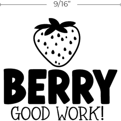 Miniatura 5 de Berry Good Work - Sello de trabajo  2000 Plus autoentintado para profesor, fresa y fruta, sello temático de alimentos  916 pulgadas redondo pequeño