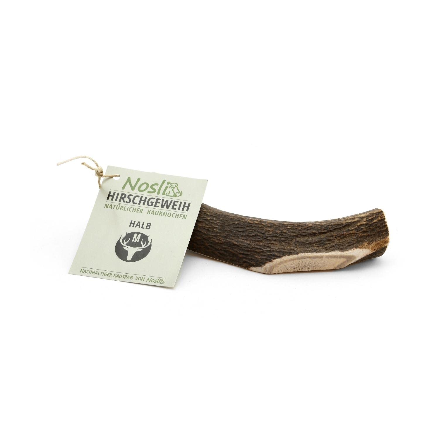 Lot de 3 demi-bois de cerf pour chien - Bâtons de décharge - Os à mâcher - M (50-80 g)