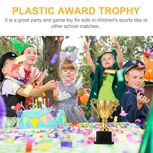 Gold Plastic Trophies for Kids Trophies and Awards for Kids Appreciation Reward for Students Employees or Teens 14. 3cm Trophy Personalised Trophy Football Trophy - Image 2