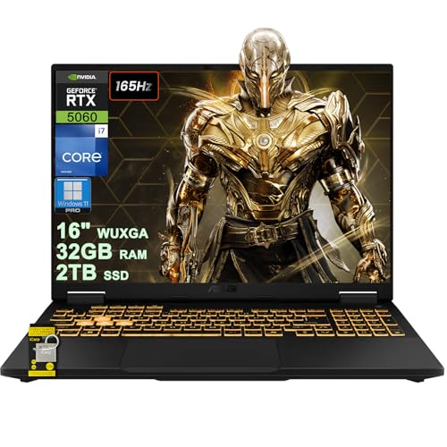 Image of ASUS TUF Gaming F16 Laptop 16 inch WUXGA IPS 165Hz (100% sRGB, GSYNC) Intel 16-core i7-14650HX 32GB DDR5 2TB SSD GeForce RTX 5060 (Up to 572 AI TOPS) RGB Backlit Thunderbolt Hi-Res WiFi6E Win11Pro ICP Hub