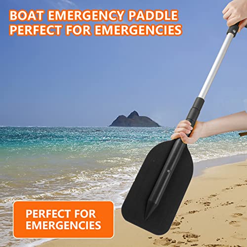 Veithi Boat Paddle Telescoping Collapsible Oar For Boat Anti Slip Aluminum Plastic Canoe Paddles 2 Pack Small Tubing Floats Oars Row And Safety Boat Accessories For Kids And Adults(Black) #TOP4