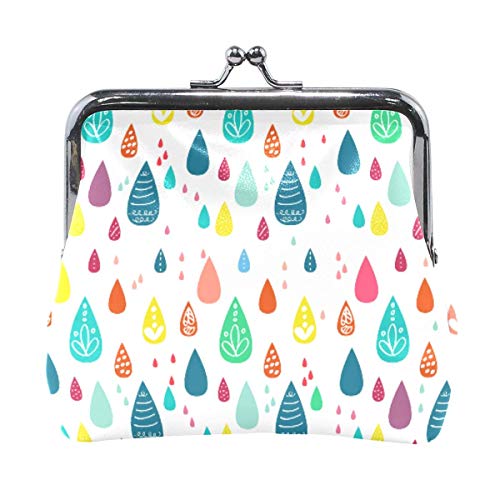 Preisvergleich Produktbild Geldbörse Münzgeldbörse Clutch Kleine Tasche Brieftasche Geldbeutel Karte Wechselhalter Organizer Kleine Mini-Aufbewahrungsschlüssel Halten Für Mädchen Frauen Weibliche Party Geschenk Regenmuster