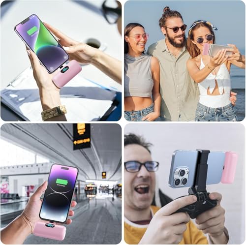 [2-Pack] Cargador portátil pequeño para iPhone 5000mAh PD carga rápida miniatura 7