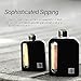 Ragproper Modern Glass Hip Flask for Men with Cork & Silicone Lid Liners - Durable Silicone Covered Flask for Whiskey, & Other Liquor (Double Shot 240ml, Black)