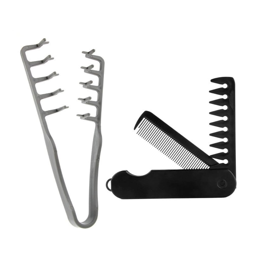 Texture Comb, Texturizing Comb for Men & Women - Volumizing & Detangling Comb for All Hair Types, Thick, Curly & Straight Hairs, Works on Wet/Dry Hair, Travel-Friendly Hairs Styling Tool for Fluffy Texture & Waves-image-31
