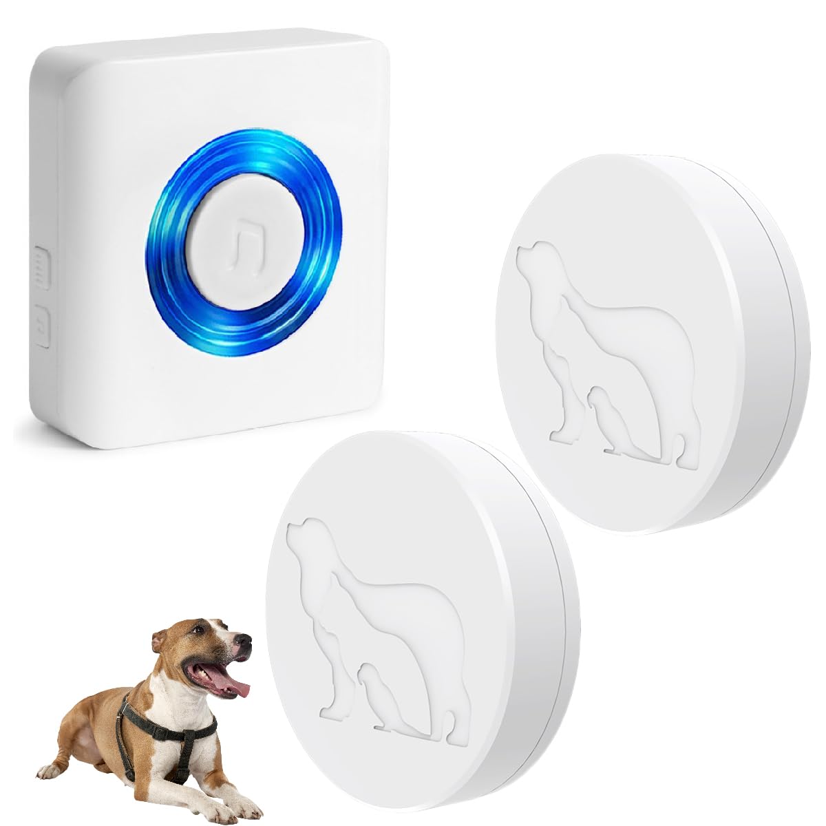 EverNary Dog Door Bell, Dog Bells to Go Outside,Dog Bells for Potty Training, Dog Doorbell with Large Touch Area Button,1000FT Range, 58 Chimes, 0-