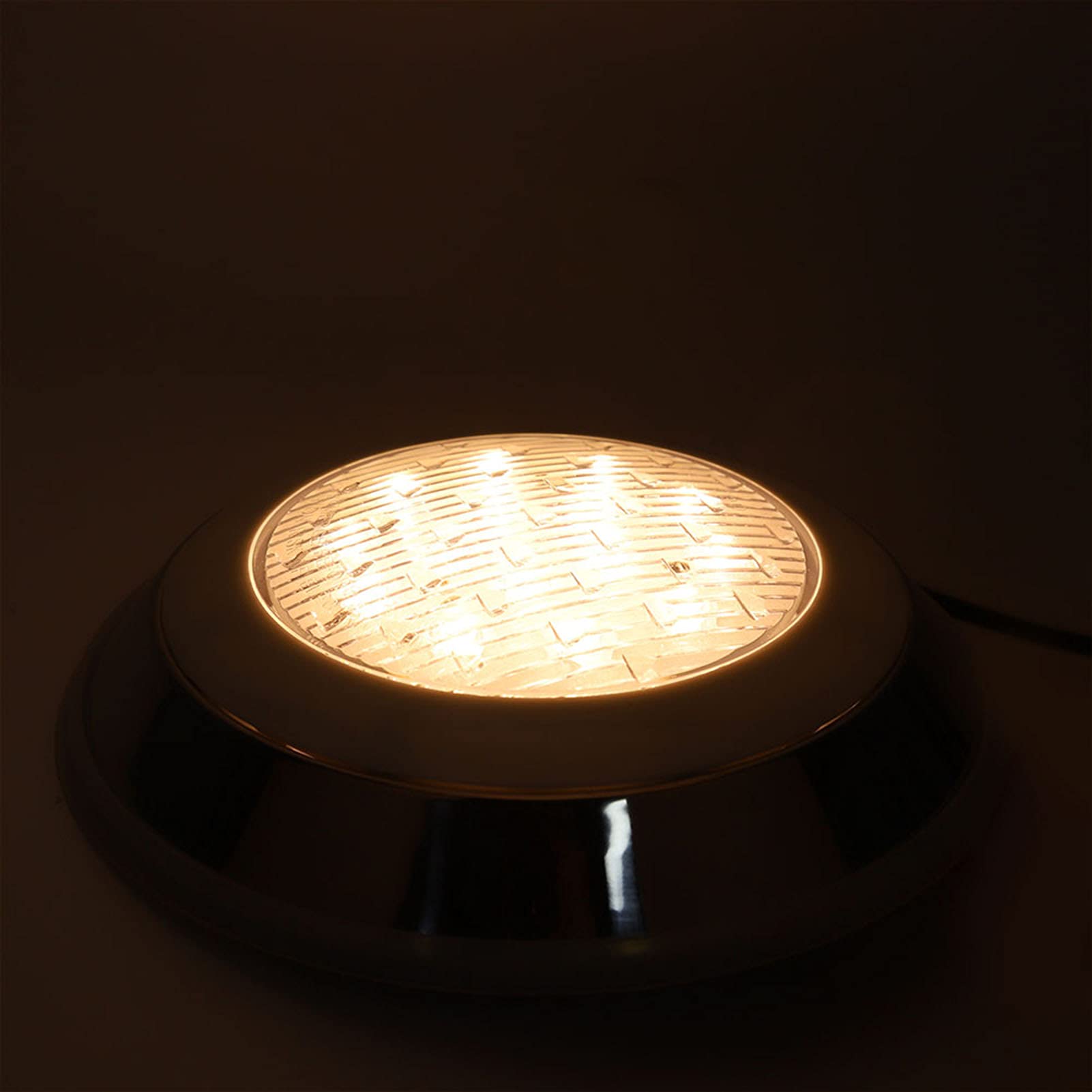 LED-Unterwasserleuchte, 12 V, 18 W, wasserdichte Edelstahl-Poollampe für Schwimmbäder, Brunnen, Gärten