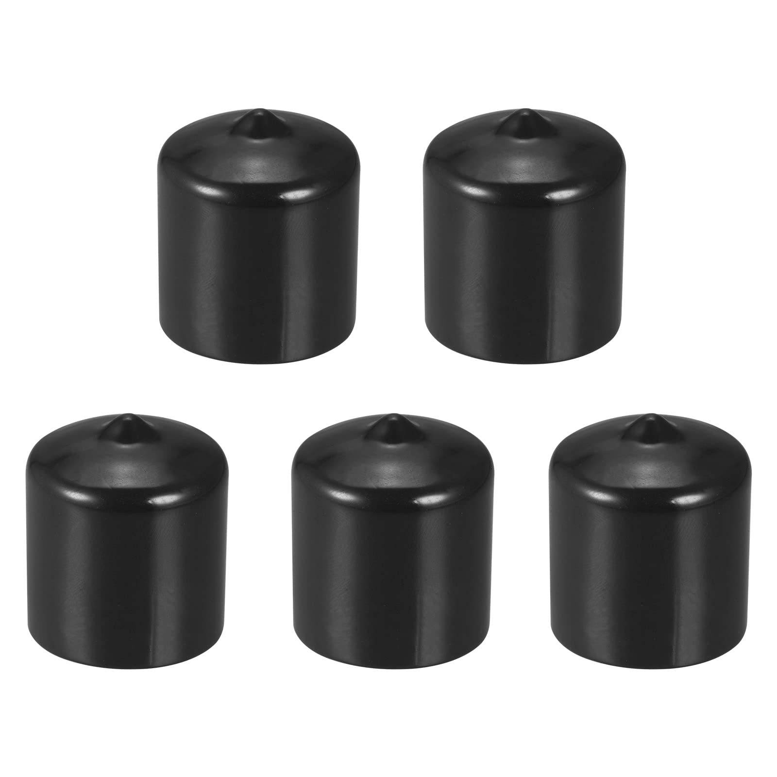 DMiotech 5 Pack 23mm ID Black Screw Thread Protectors Rubber End Caps Bolt Covers for Screw Bolt Furniture Pipe